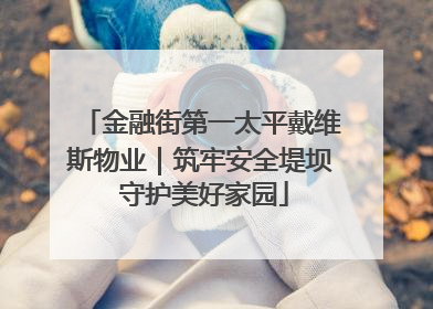 金融街第一太平戴维斯物业｜筑牢安全堤坝 守护美好家园
