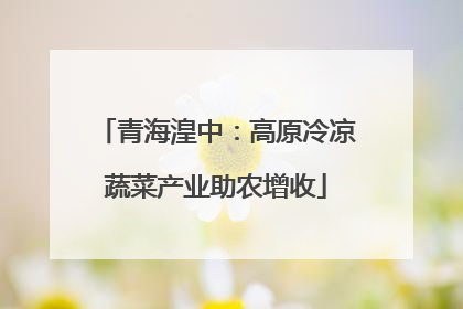 青海湟中：高原冷凉蔬菜产业助农增收