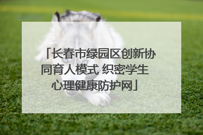 长春市绿园区创新协同育人模式 织密学生心理健康防护网