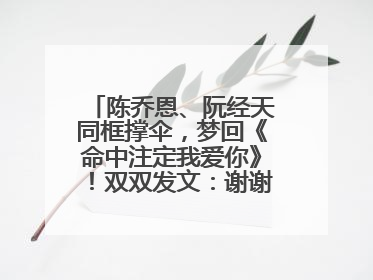 陈乔恩、阮经天同框撑伞，梦回《命中注定我爱你》！双双发文：谢谢我们都没变