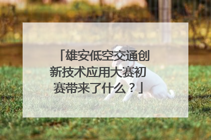 雄安低空交通创新技术应用大赛初赛带来了什么？