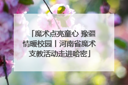 魔术点亮童心 豫疆情暖校园丨河南省魔术支教活动走进哈密
