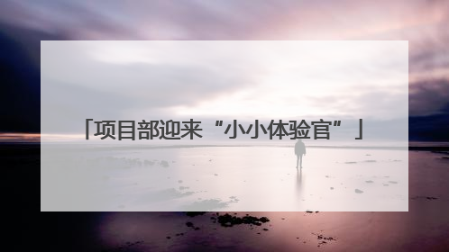 项目部迎来“小小体验官”