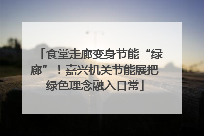 食堂走廊变身节能“绿廊”！嘉兴机关节能展把绿色理念融入日常