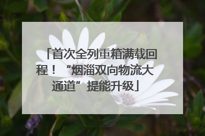 首次全列重箱满载回程！“烟淄双向物流大通道”提能升级