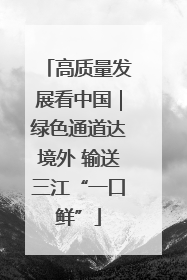 高质量发展看中国｜绿色通道达境外 输送三江“一口鲜”