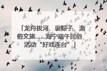 龙舟拔河、裹粽子、渔俗文旅……海宁端午民俗活动“好戏连台”