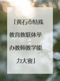 黄石市特殊教育教联体举办教师教学能力大赛