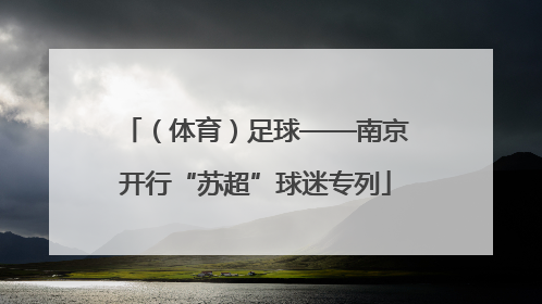 （体育）足球——南京开行“苏超”球迷专列