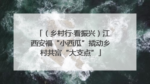 （乡村行·看振兴）江西安福“小西瓜”撬动乡村共富“大支点”