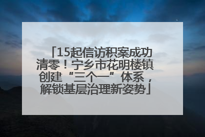 15起信访积案成功清零！宁乡市花明楼镇创建“三个一”体系，解锁基层治理新姿势