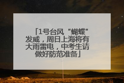 1号台风“蝴蝶”发威，周日上海将有大雨雷电，中考生请做好防范准备