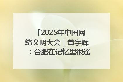 2025年中国网络文明大会｜董宇辉：合肥在记忆里很遥远也很亲切