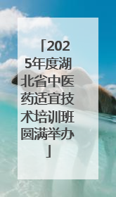 2025年度湖北省中医药适宜技术培训班圆满举办