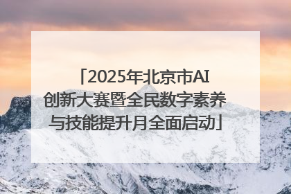 2025年北京市AI创新大赛暨全民数字素养与技能提升月全面启动