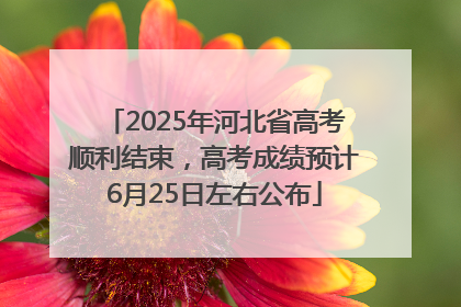 2025年河北省高考顺利结束，高考成绩预计6月25日左右公布
