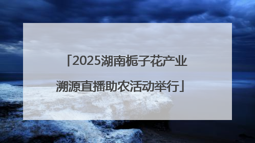 2025湖南栀子花产业溯源直播助农活动举行