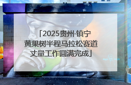 2025贵州·镇宁黄果树半程马拉松赛道丈量工作圆满完成