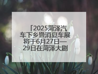 2025菏泽汽车下乡暨消夏车展将于6月27日—29日在菏泽大剧院广场举办