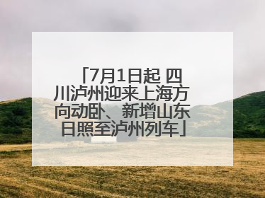 7月1日起 四川泸州迎来上海方向动卧、新增山东日照至泸州列车