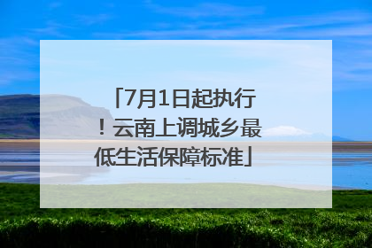 7月1日起执行！云南上调城乡最低生活保障标准