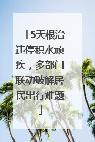 5天根治违停积水顽疾，多部门联动破解居民出行难题