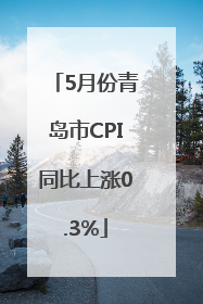5月份青岛市CPI同比上涨0.3%