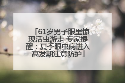 61岁男子眼里惊现活虫游走 专家提醒：夏季眼虫病进入高发期注意防护