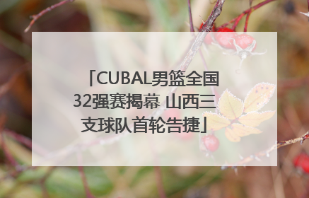 CUBAL男篮全国32强赛揭幕 山西三支球队首轮告捷