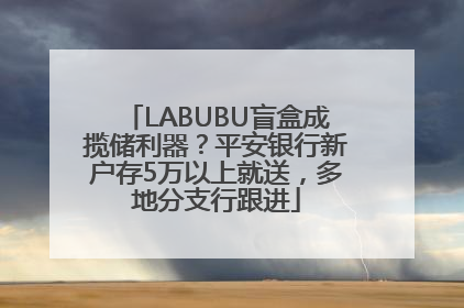 LABUBU盲盒成揽储利器？平安银行新户存5万以上就送，多地分支行跟进